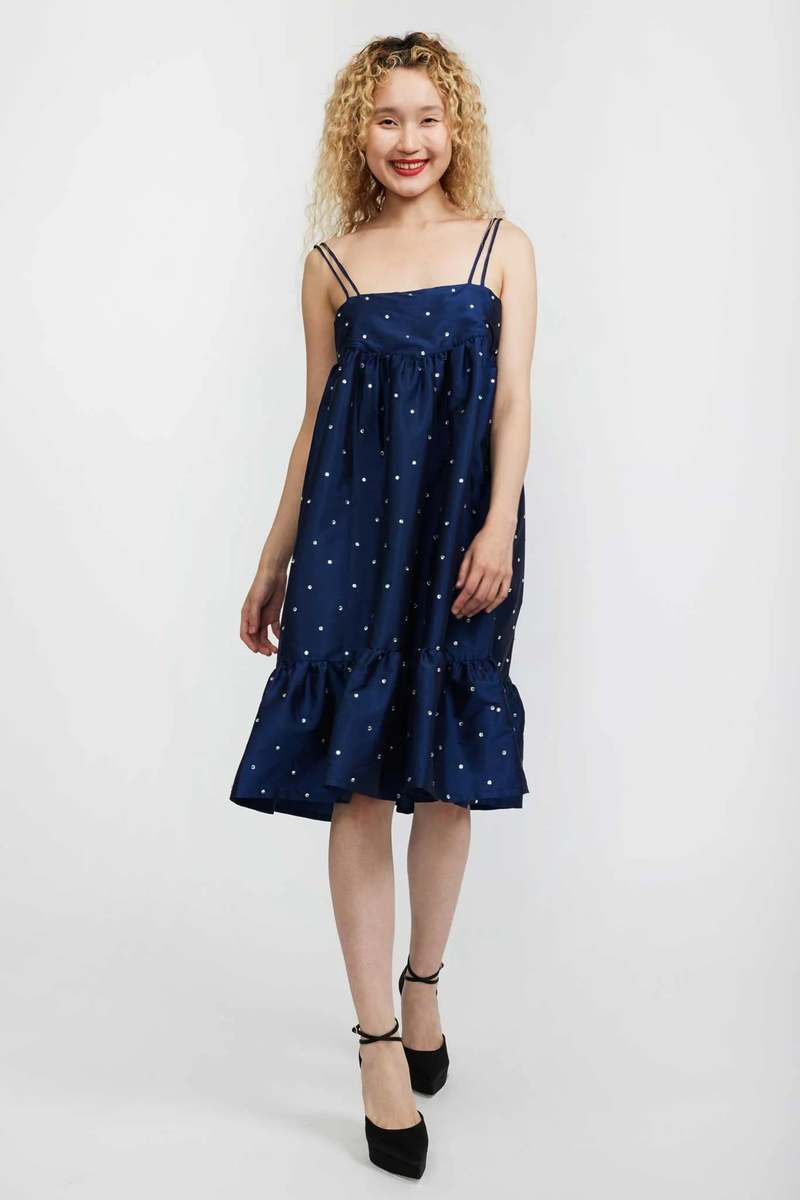 Batsheva Singer Dress - Navy