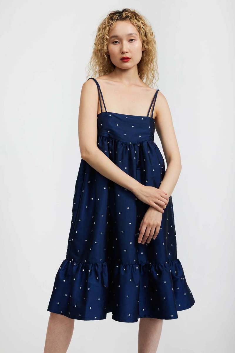 Batsheva Singer Dress - Navy