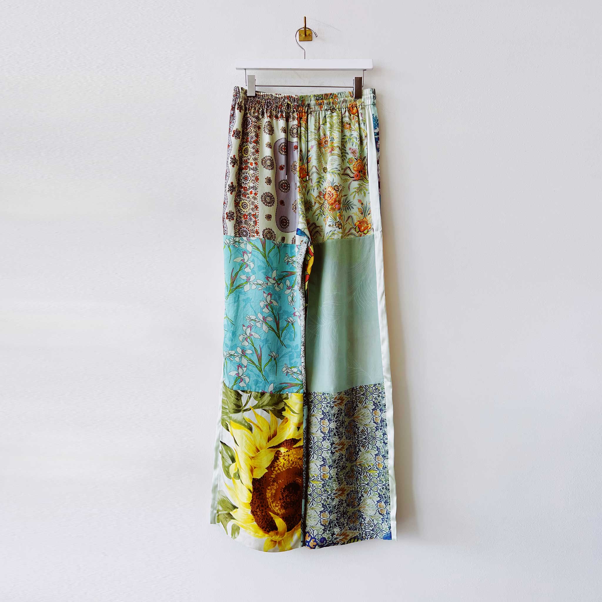 MARINE SERRE Regenerated Silk Scarves Pajama Pants - Bok