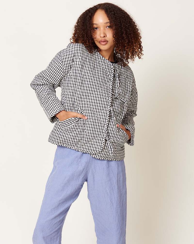 Quilted Jacket in Mini Check | Garmentory
