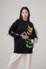 MONSE Banana Foil Printed Sweater - Black - Thumbnail 1