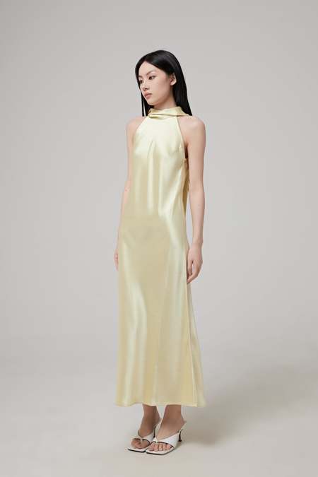 GALVAN LONDON Galvanized Slip Dress - Gold | Garmentory