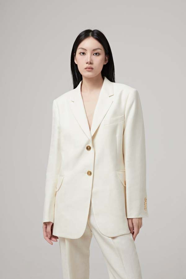 Blaz Milano Haze Popcorn Chiller Blazer - Panna