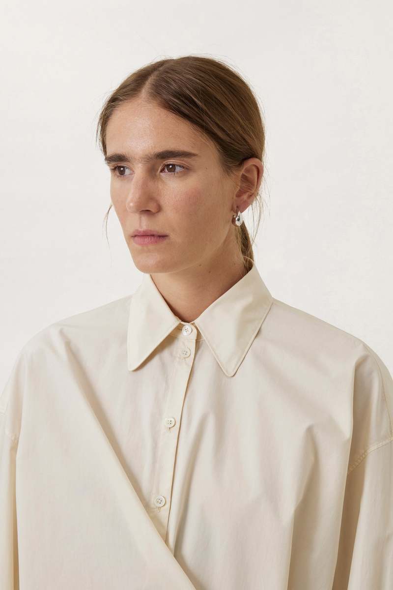 Lemaire STRAIGHT COLLAR TWISTED SHIRT | Garmentory