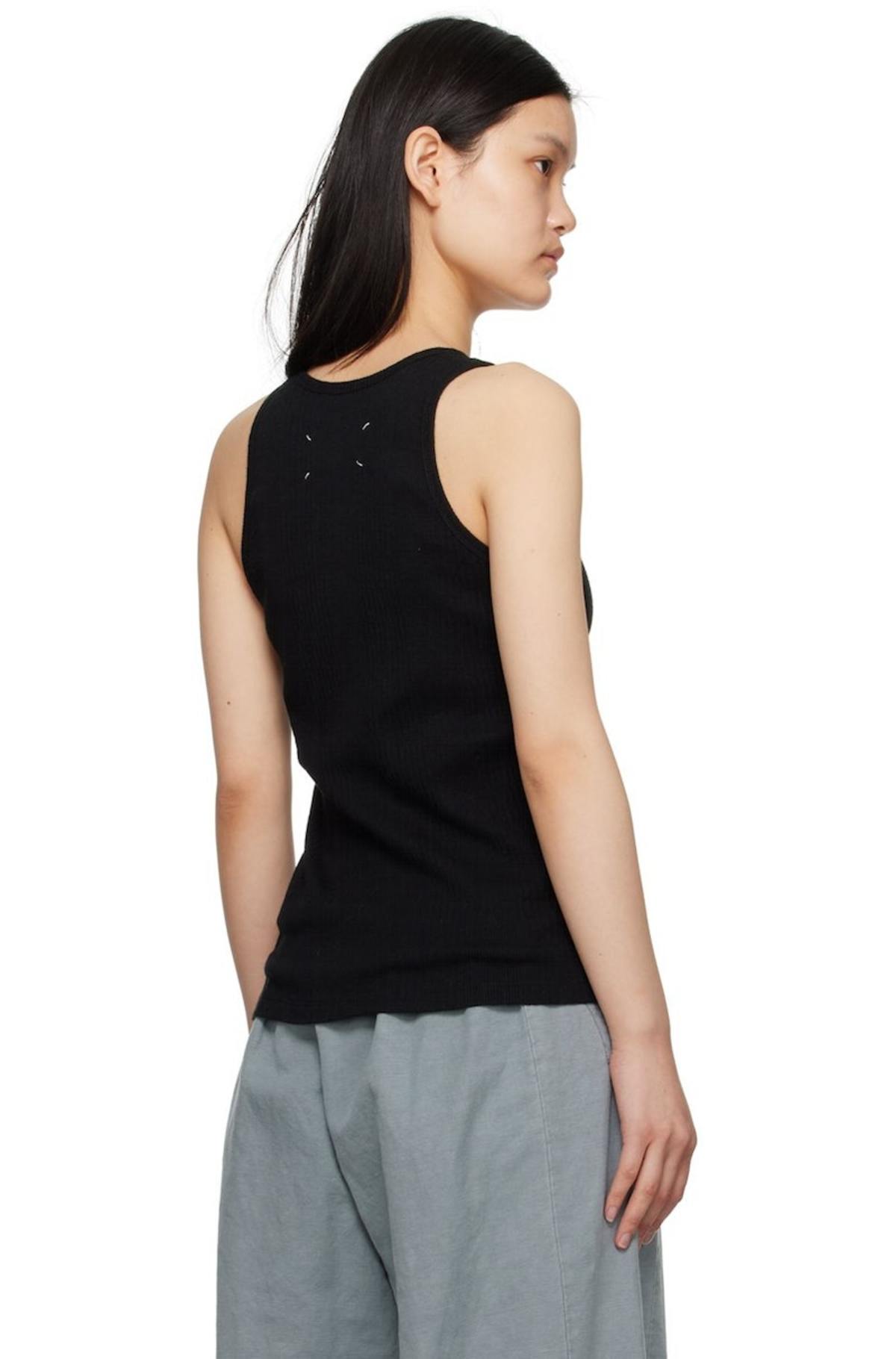 black fancy tank top