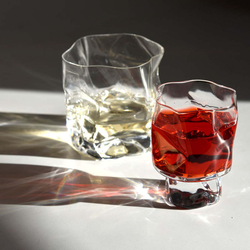 Kimura Glass Clear Crumple Wine Glass 
