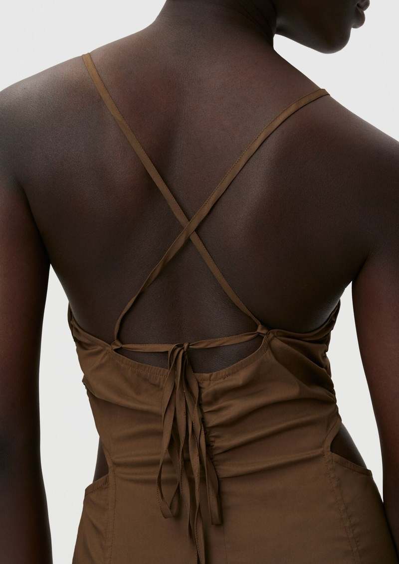 Ganni Stretch Cotton Maxi - Teak | Garmentory