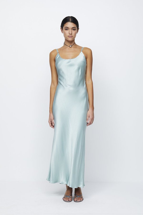 slim fit dress slacks Pleated Halter Matcha Green Chiffon Long Bridesmaid Dress – Ohmollydress main image 1