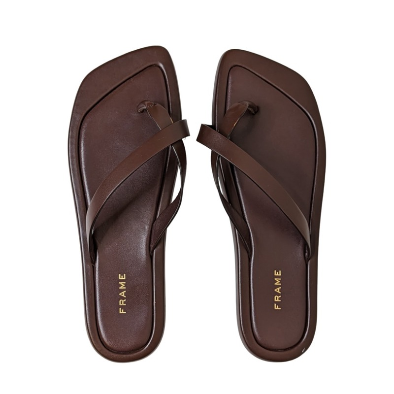 FRAME Denim Le Montauk Leather Sandals - Canyon | Garmentory display picture 2
