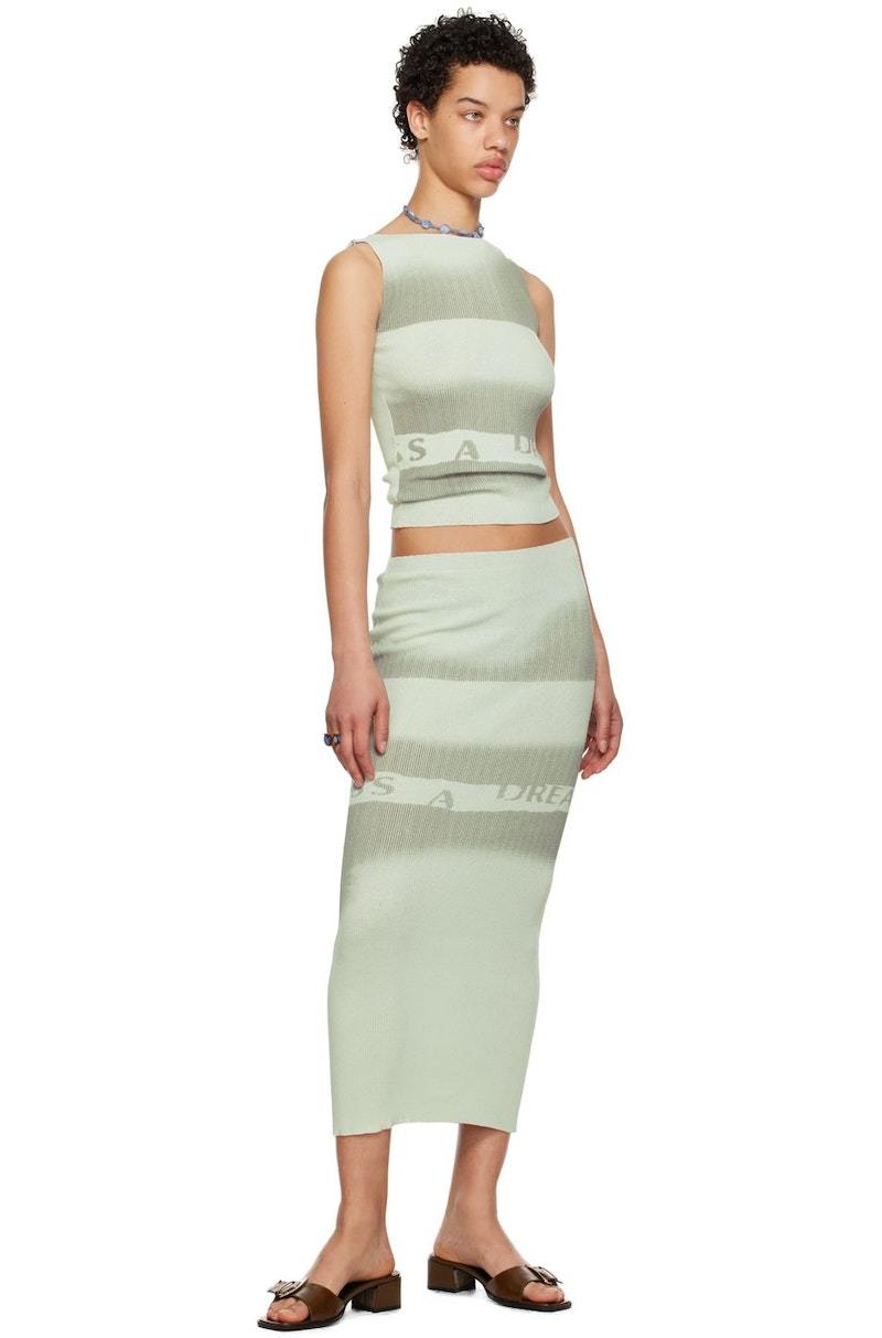 PALOMA WOOL|SKIRTS (RIBANDI (QJ0306-Light Grey)) Paloma Wool Ribandi Midi Skirt - Light Grey | Garmentory