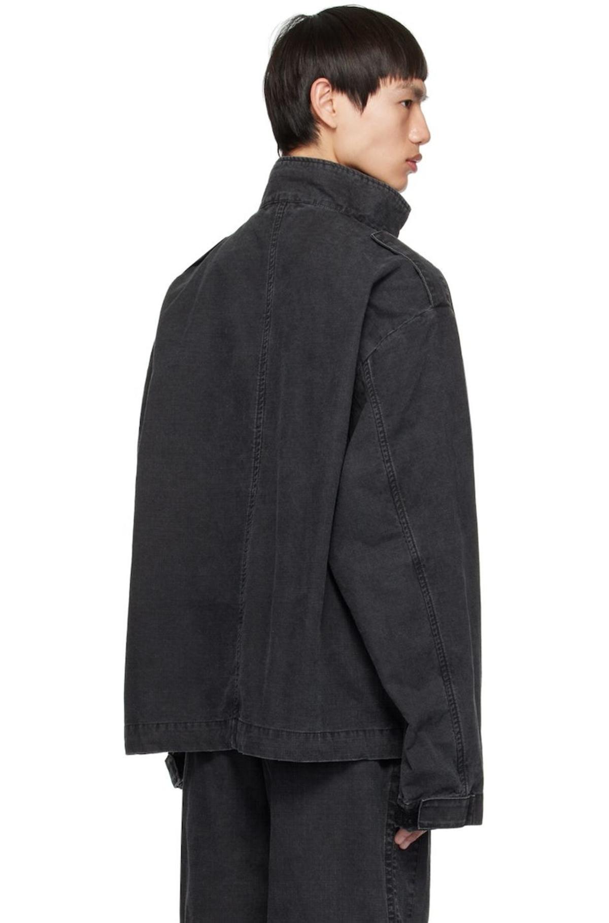Acne Studios Funnel Neck Jacket - Washed Anthracite | Garmentory