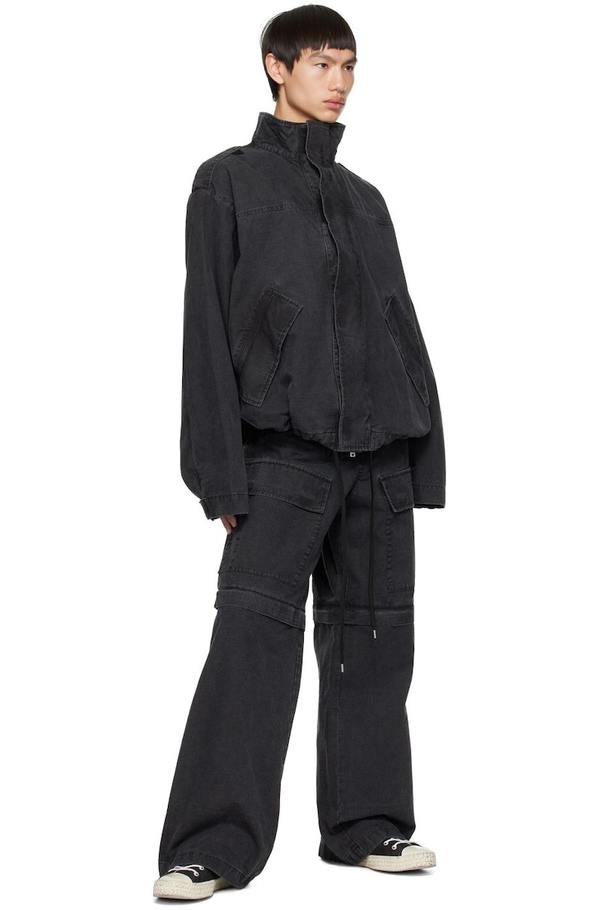 Acne Studios Funnel Neck Jacket - Washed Anthracite | Garmentory