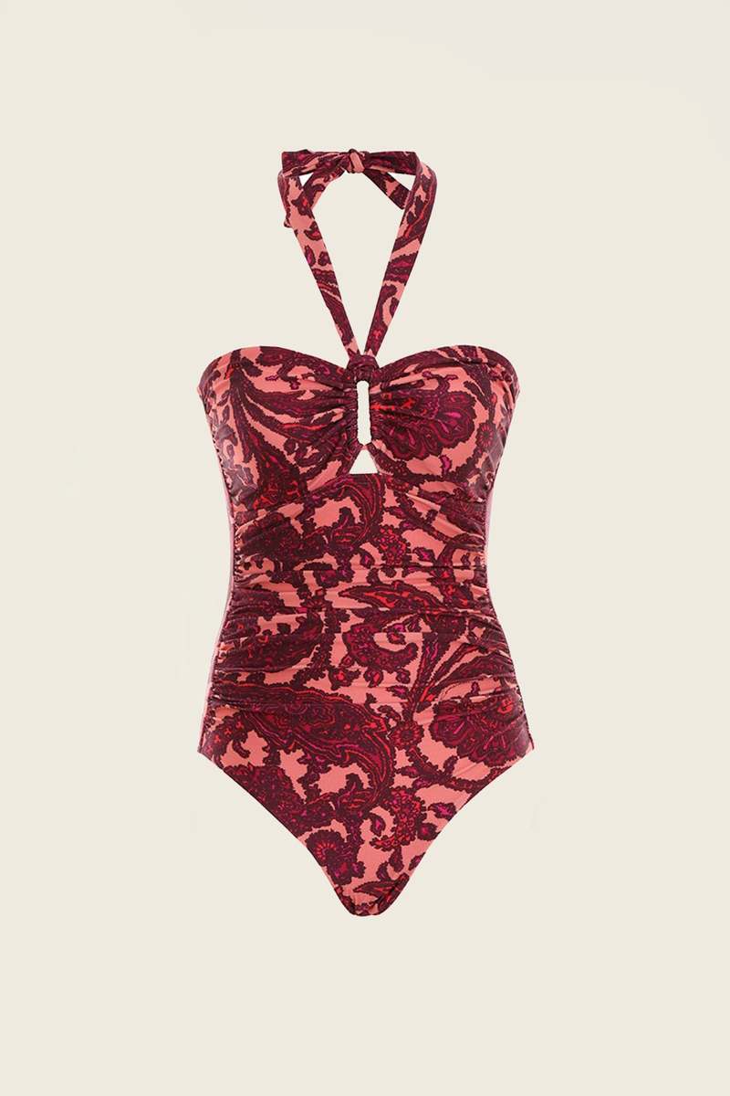 Zimmermann Tiggy Wide Link One Piece - Pink/Paisley | Garmentory