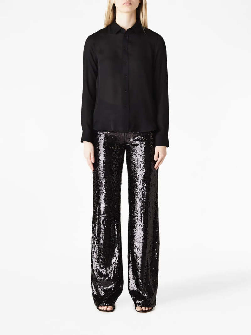 Nili Lotan Yseult Sequins Pant - Black | Garmentory