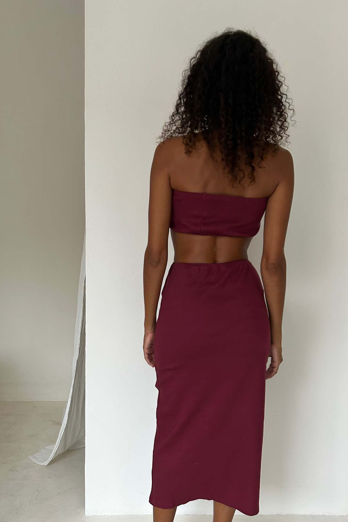 BAHHGOOSE SAMPLE RIB SKIRT - wine | Garmentory