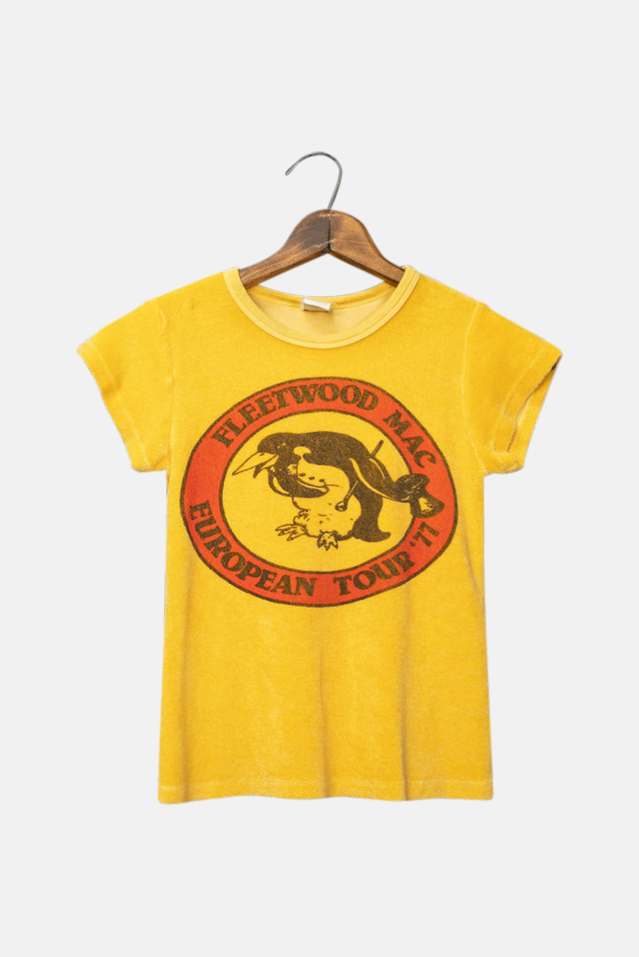 Fleetwood Mac '77 Terrycloth Shrunken Tee Lemon | Garmentory