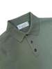 Fresh Extra Fine Crepe Cotton Knitted Polo - Olive Green - Thumbnail 3