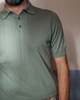 Fresh Extra Fine Crepe Cotton Knitted Polo - Olive Green - Thumbnail 8