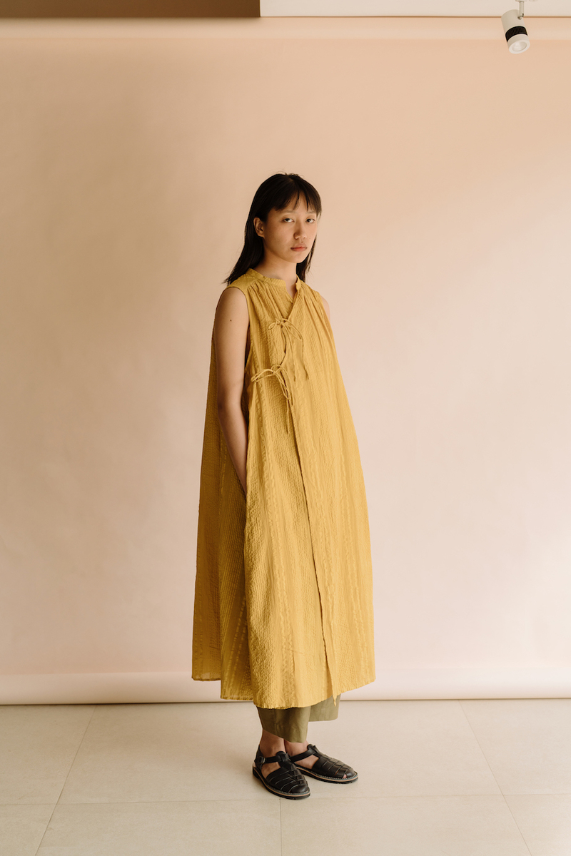 RUNAWAY BICYCLE JUNE DRESS- MUSTARD