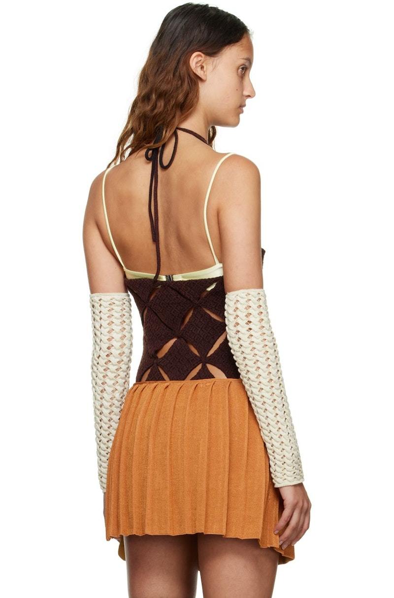Isa Boulder SSENSE Exclusive Argyle Bodysuit - Brown