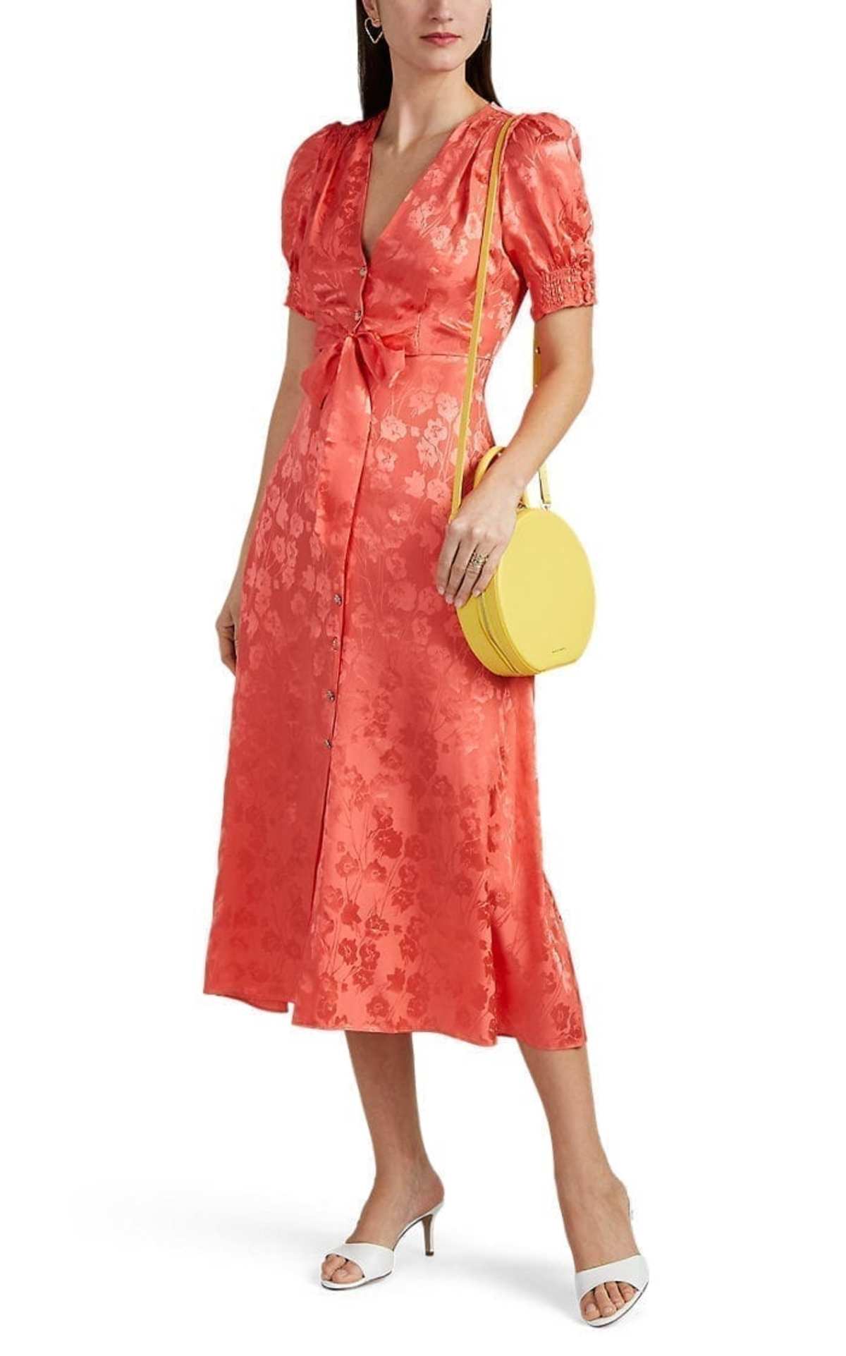 Saloni Dress - Coral - Image 1 of 4