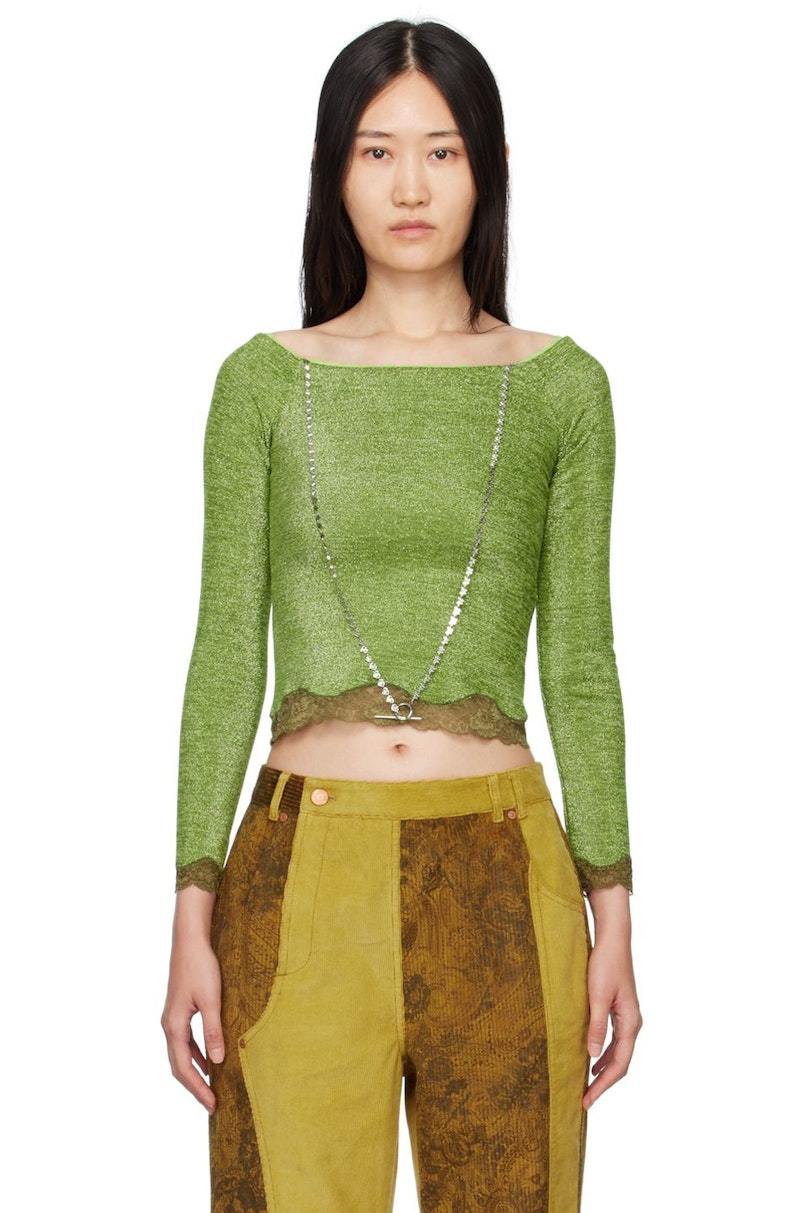 Andersson Bell Green 'Butterfly And Love' Long Sleeve T