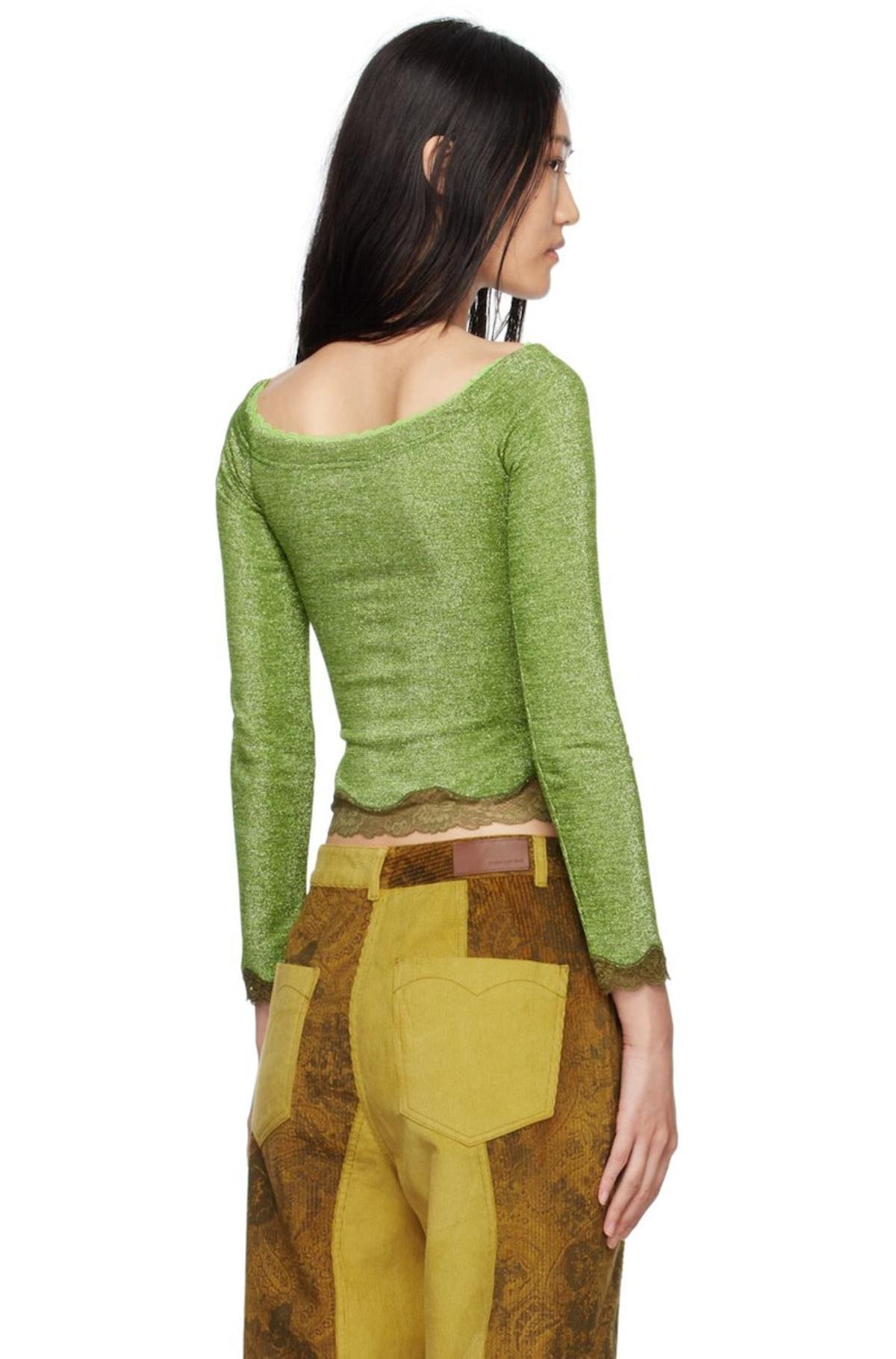 Andersson Bell Green 'Butterfly And Love' Long Sleeve T