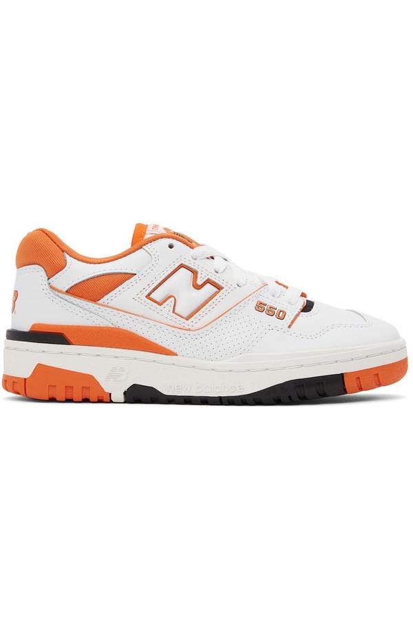 New Balance 550 Sneakers White/Orange Garmentory