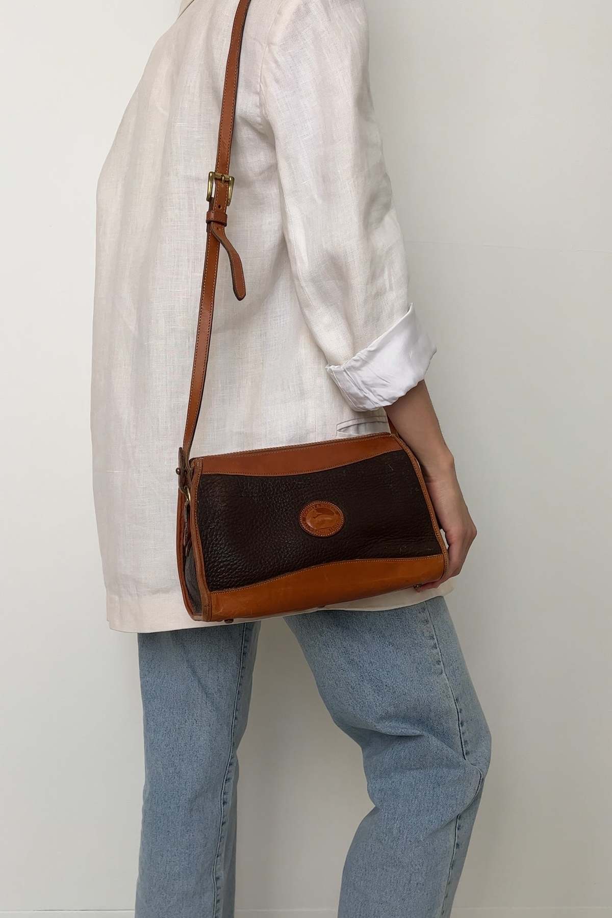 Vintage Dooney & Bourke Leather Shoulder Bag - Dark  display picture 1