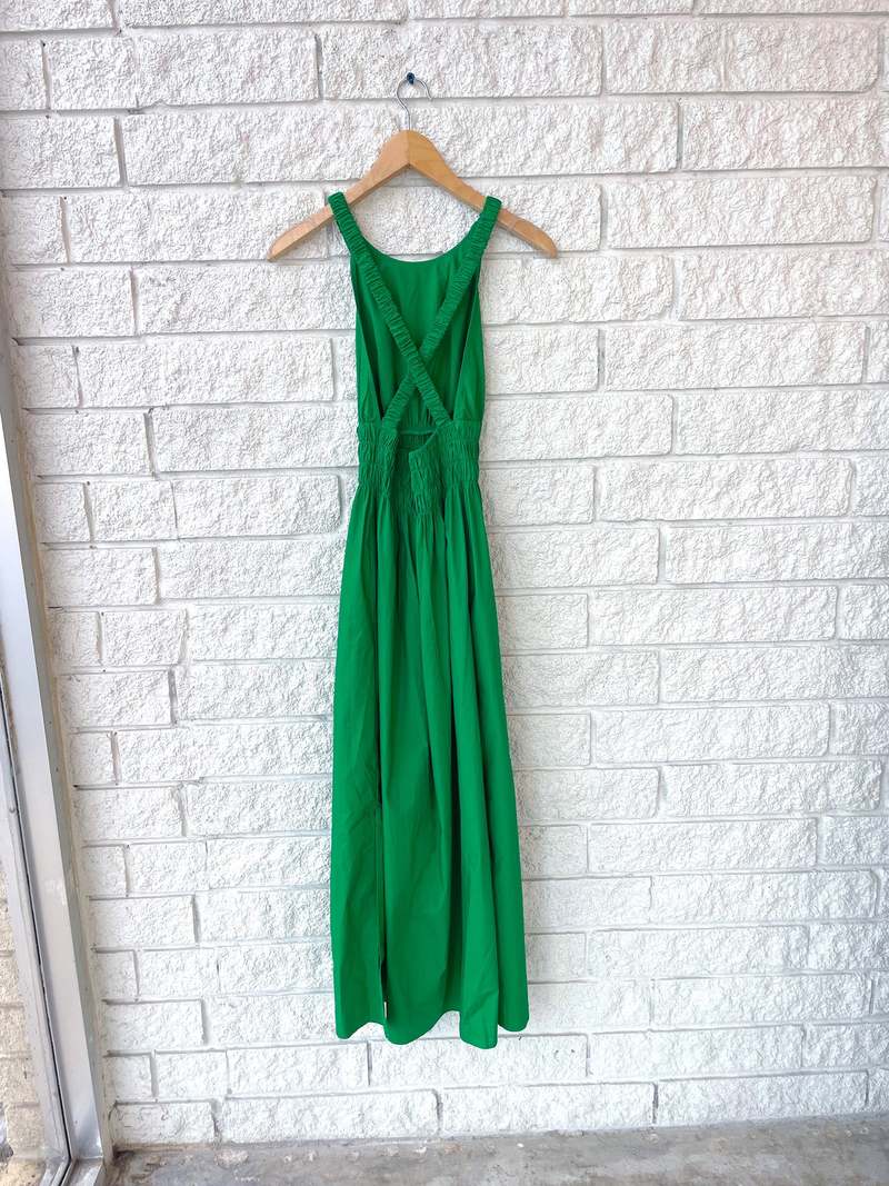 strapless open back dress WISH YOU WELL MIDI DRESS IN ORANGE – AKIRA main image 0