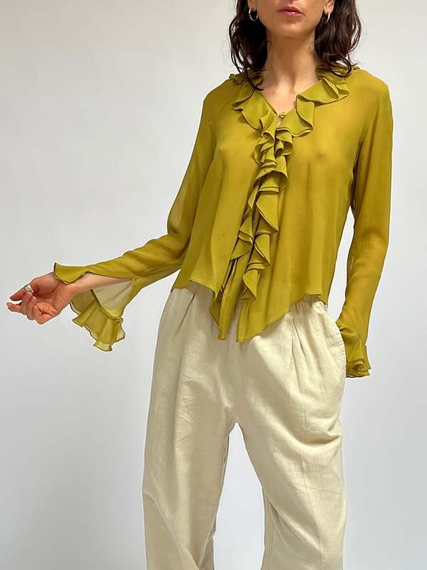 Silk Blouse - Avocado | Garmentory