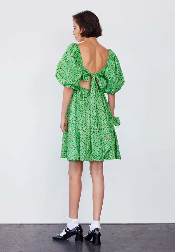 damson madder green polka dot dress Adelaide Mini Madder lilo dress