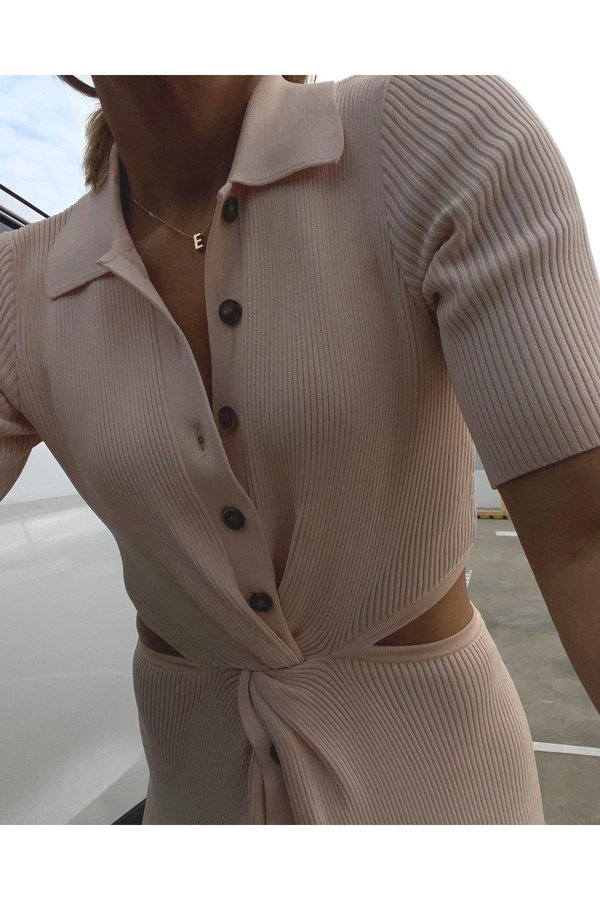 significant other delta knit dress Significant Other Delta Knit Dress - Apricot