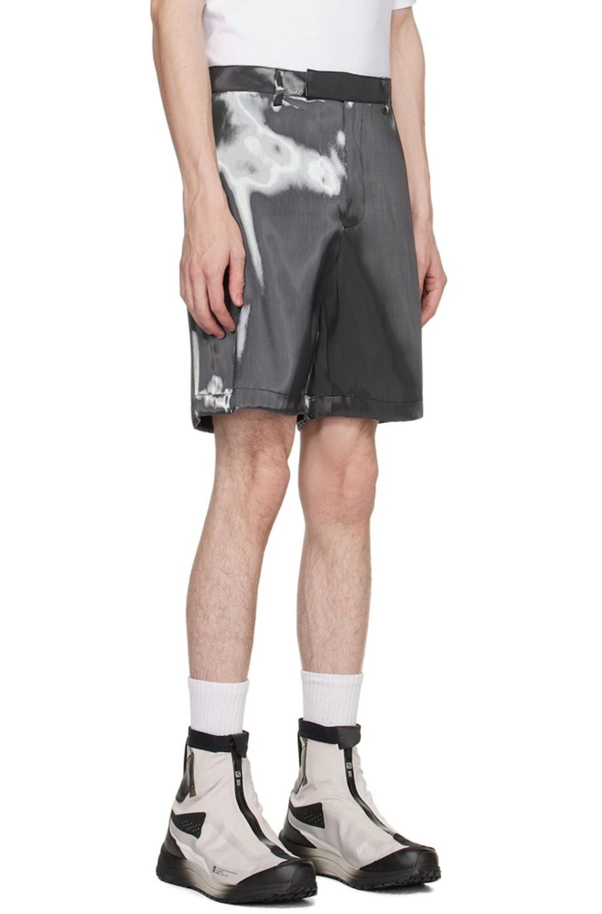 HELIOT EMIL Liquid Metal Shorts - Gray | Garmentory