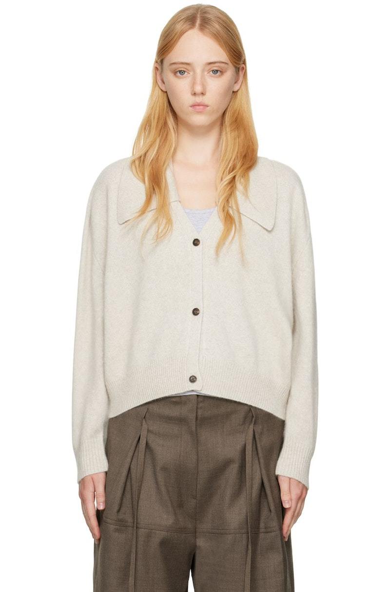 LOULOU STUDIO カーディガン Loulou Studio Off-White Mahe Cardigan | Garmentory