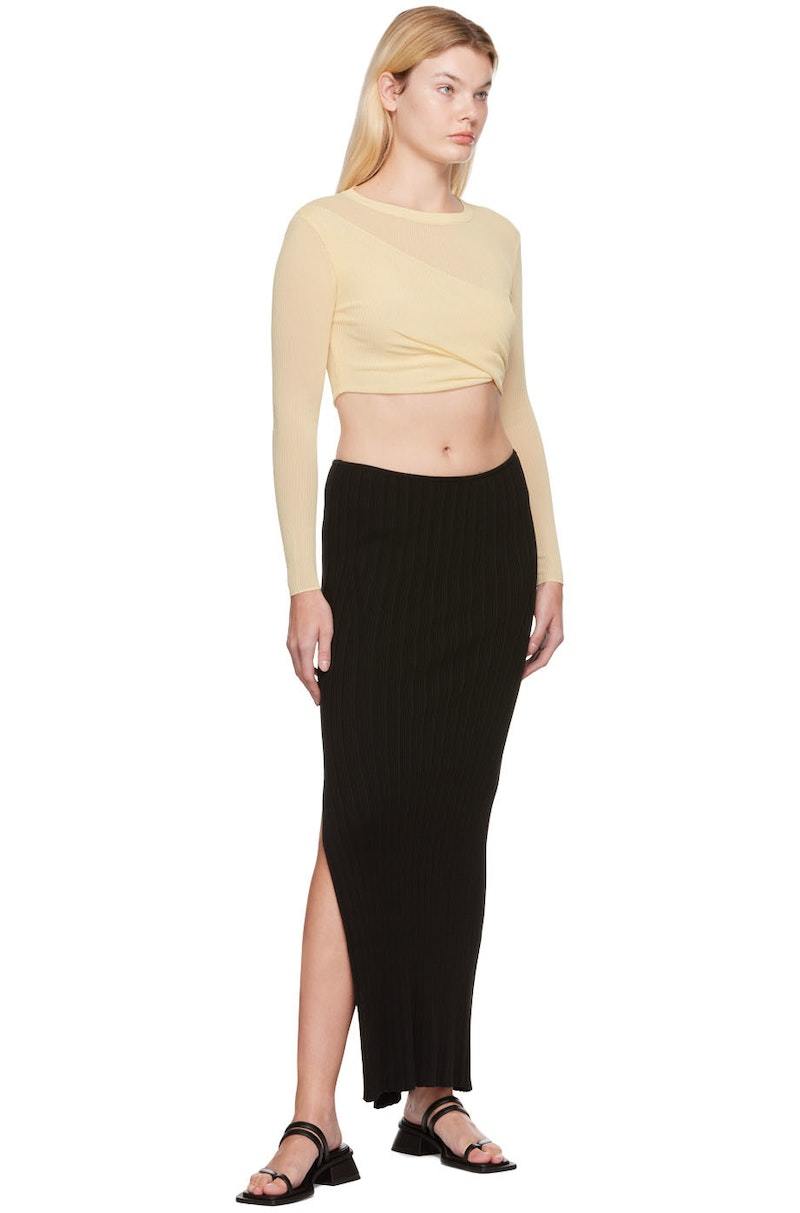 Aya Muse Sapodilla Midi Skirt - Black | Garmentory display picture 1