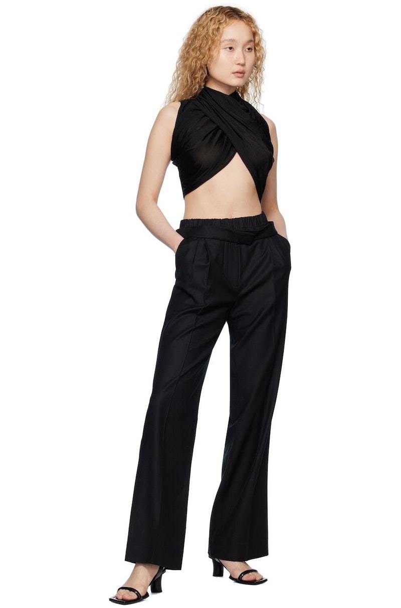【関税込み】Aya Muse ブラック Vesta トップス Aya Muse Phae Top in Black | FWRD