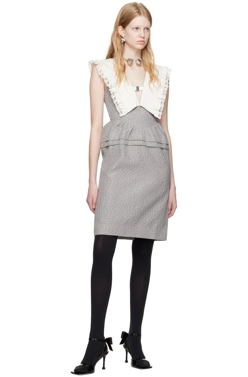 knee length dresses for ladies SHUSHU TONG FW25 PLEATED CAMISOLE DRESS / NVY
