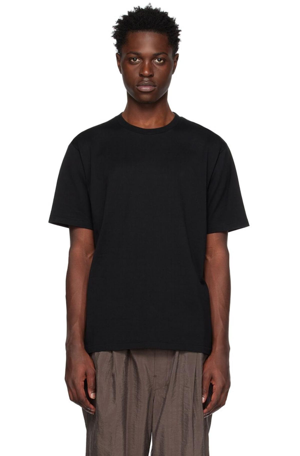 Auralee Luster T Shirt - Plaiting Black | Garmentory