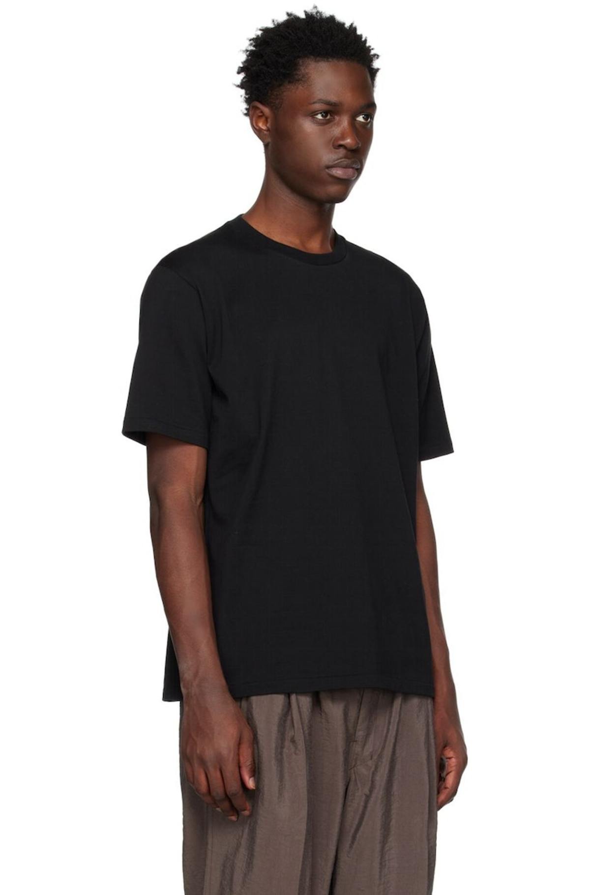 Auralee Luster T Shirt - Plaiting Black | Garmentory