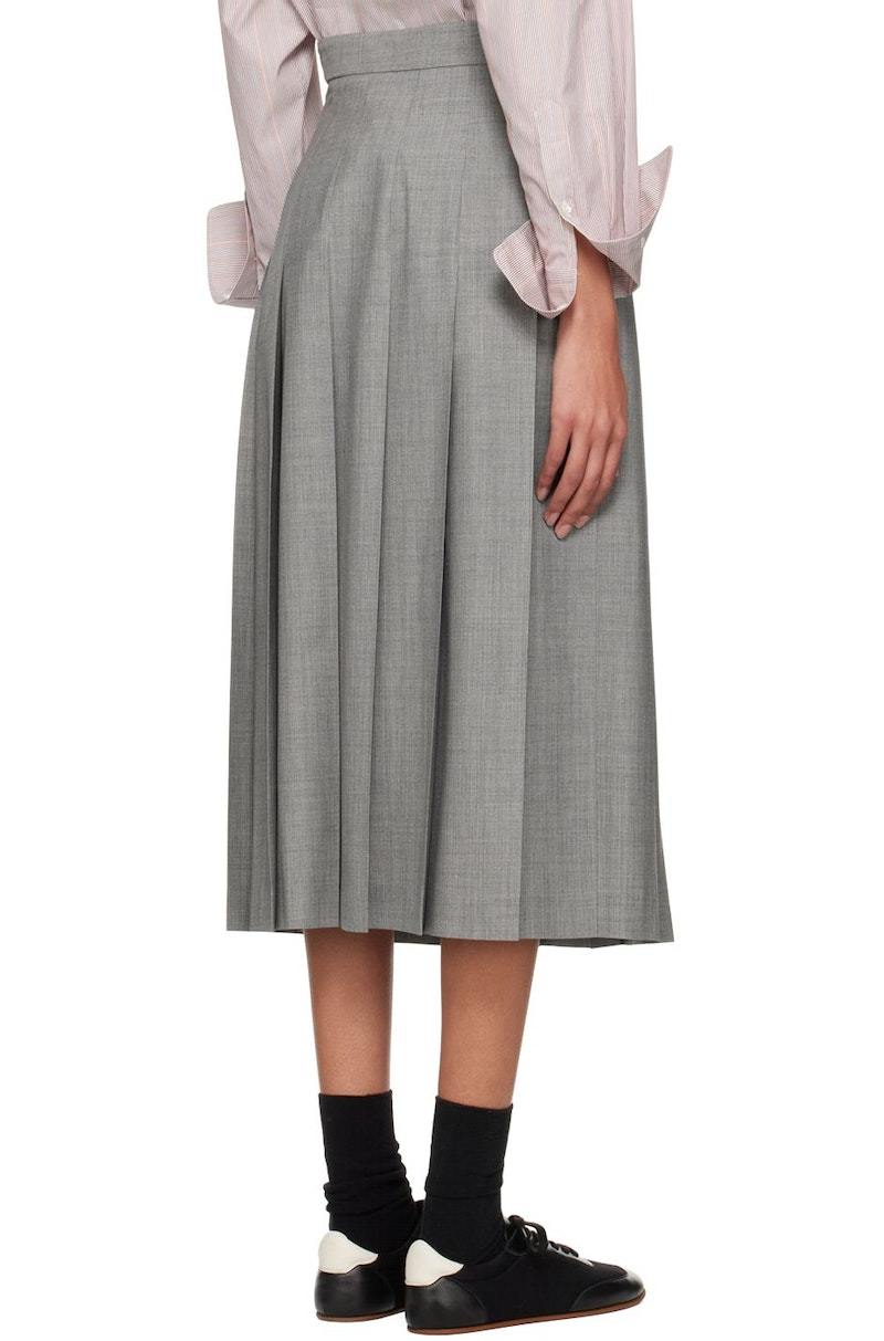スカート theredthread S oval pleats dress gray ALL – THEREDTHREAD
