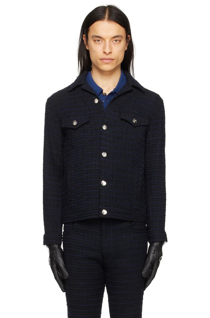 ꧁꧂Ernest W. Baker Ernest W. Baker Button Jacket - Navy | Garmentory