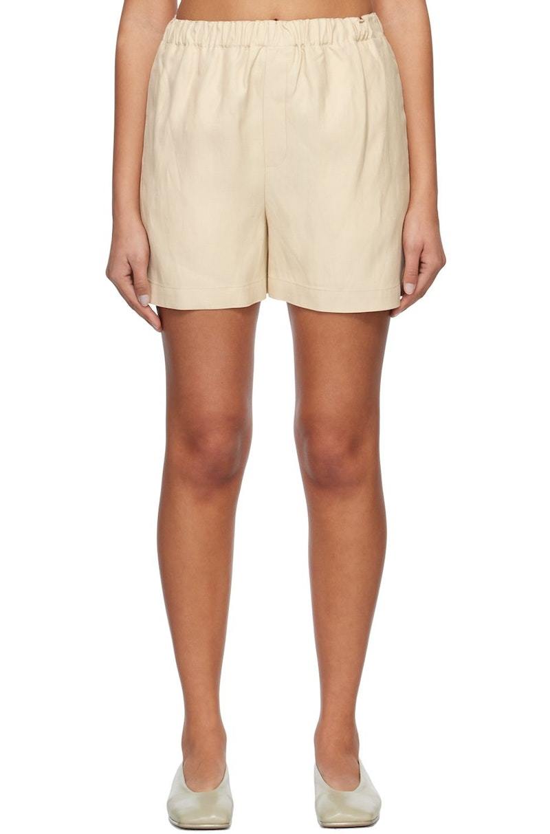 Loulou Studio Seto Shorts - Beige | Garmentory