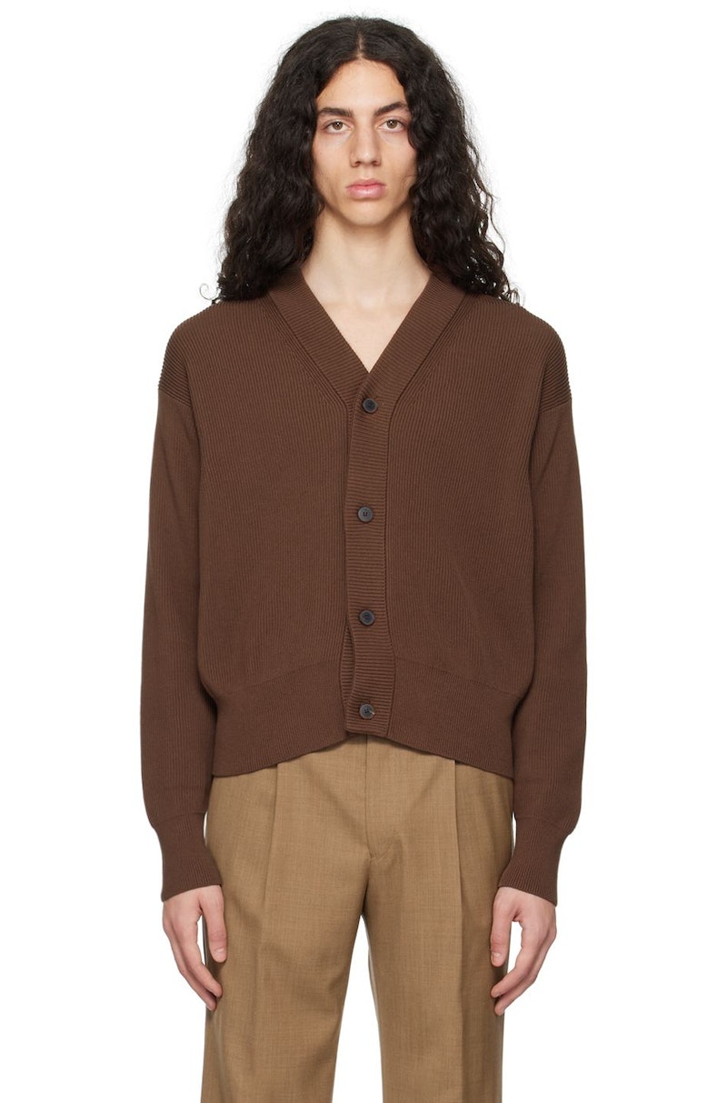 Auralee Super Hard Cardigan - Brown | Garmentory