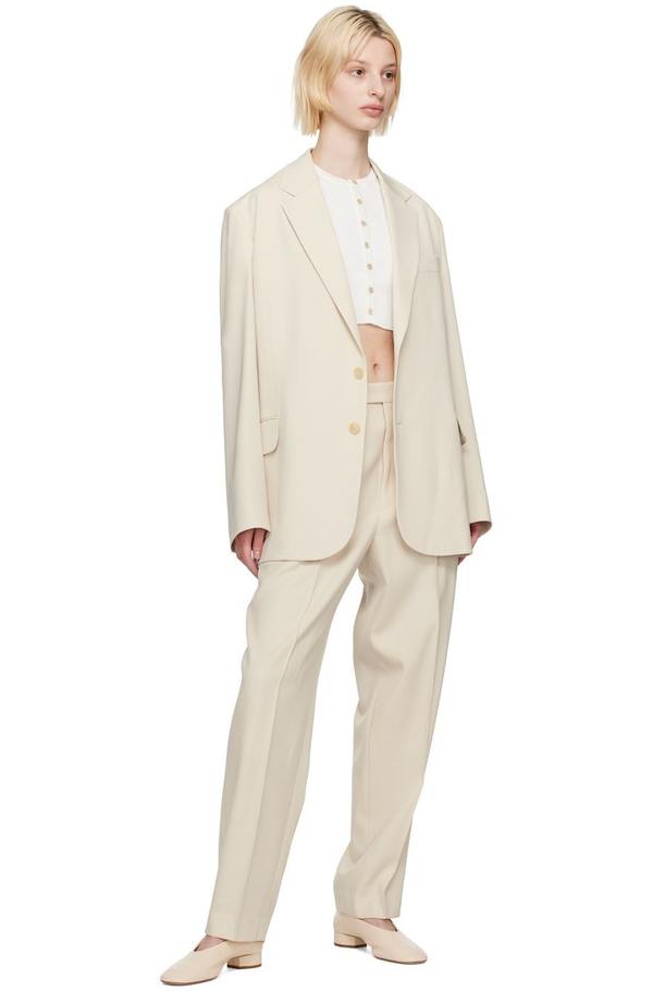 Auralee Pleated Trousers - Ivory