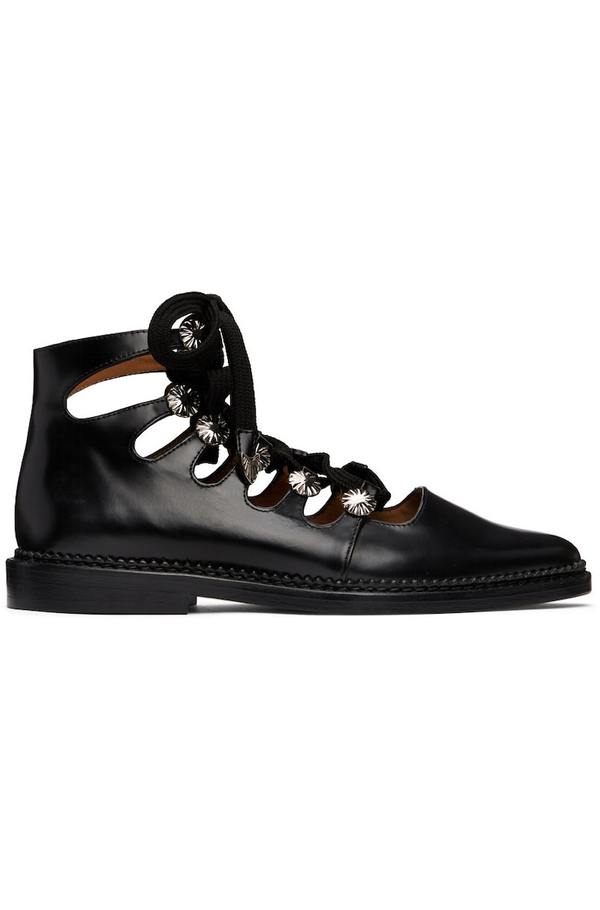 Toga Pulla SSENSE Exclusive Lace Up Oxfords - Black | Garmentory