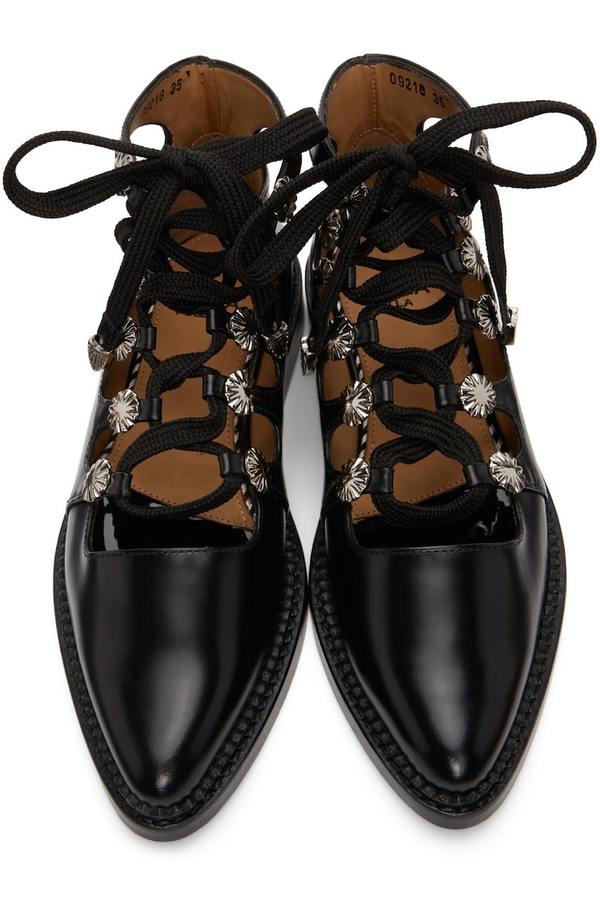 Toga Pulla SSENSE Exclusive Lace Up Oxfords - Black | Garmentory