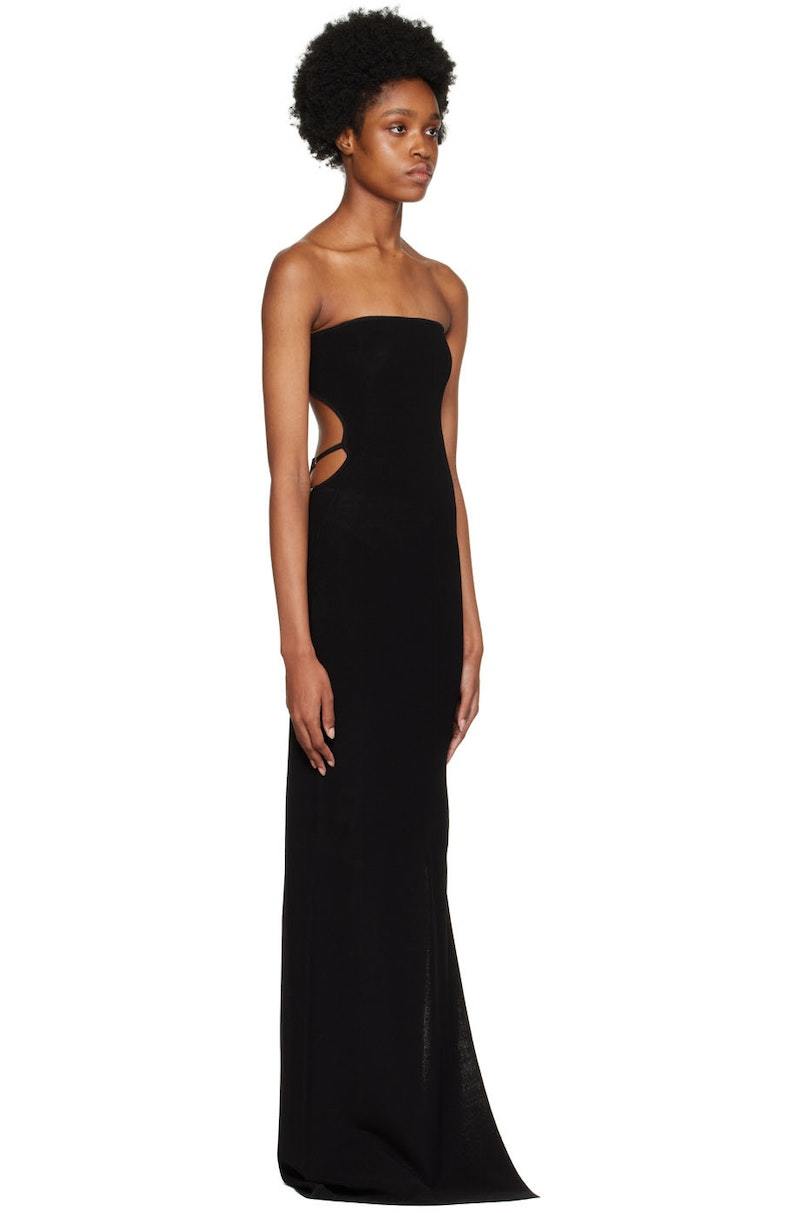 aya muse cut out dress Aya Muse Black Mirabi halterneck cutout maxi dress - BOPF