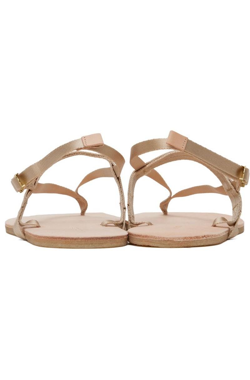 AURALEE Foot The Coacher Edition Belted Sandals - Beige | Garmentory