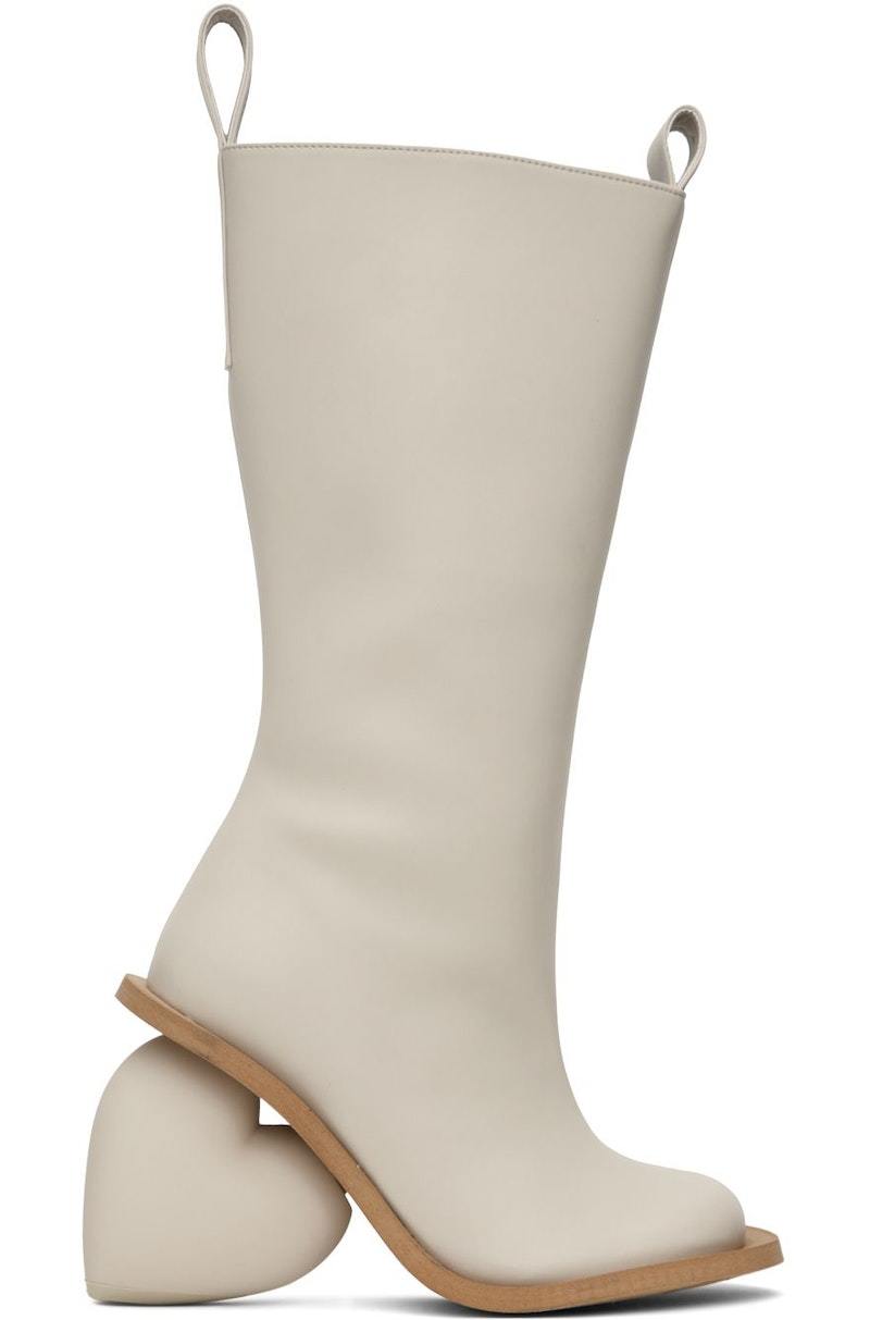 【yume】 YUME YUME Love Boots - Off-White | Garmentory